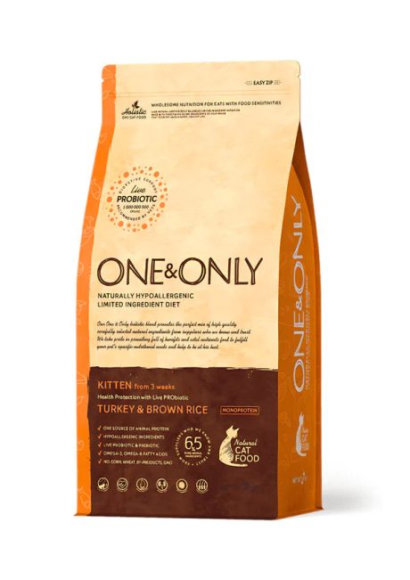 One And Only dry food for cat kitten with Turkey and rice