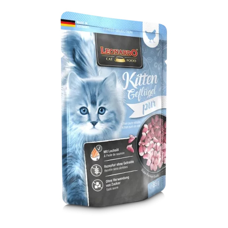 Leonardo Wet Food Kitten poultry pure 85 gr