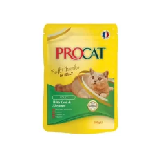 Procat Wet Food Cod&Shrimps Jelly Pouch 100g