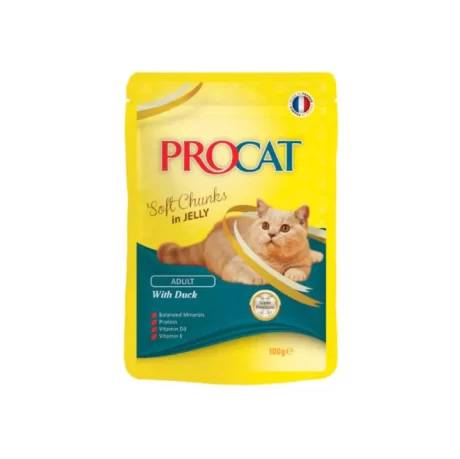 Procat Wet Food Duck Jelly Pouch 100g