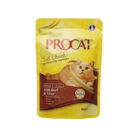 Procat Chunks in Jelly with Beef & Liver 100gm