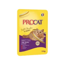 Procat Chunks in Jelly with Turkey & Liver 100gm