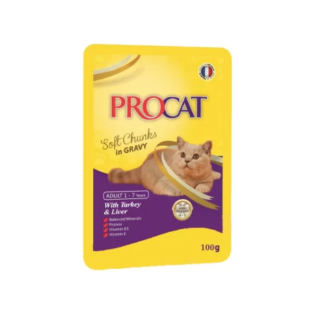 Procat Chunks in Jelly with Turkey & Liver 100gm