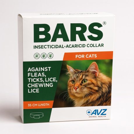 БАРС Insecticidal Collar for Cats  Protection Against Fleas and Ticks