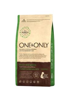 One and Only dry food for mini adult dogs with turkey & rice