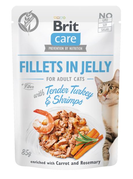 Brit Care Cat Pouch Tender Turkey & Shrimps in Jelly