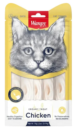 Wanpy Creamy Chicken Treats for All Cats