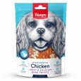 Wanpy Dog Treat Chicken Jerky & Calcium Bone Twists 100g
