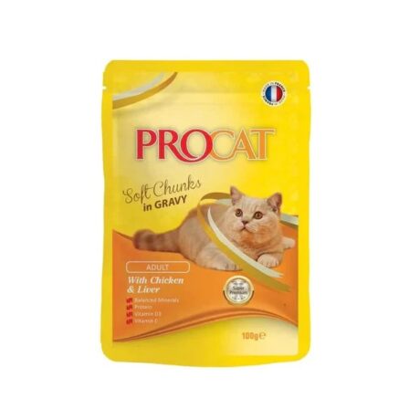 Procat  Ckicken & liver In Gravy 100gm