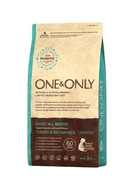 ONE & ONLY Dog Adult Turkey & Brown Rice 3kg