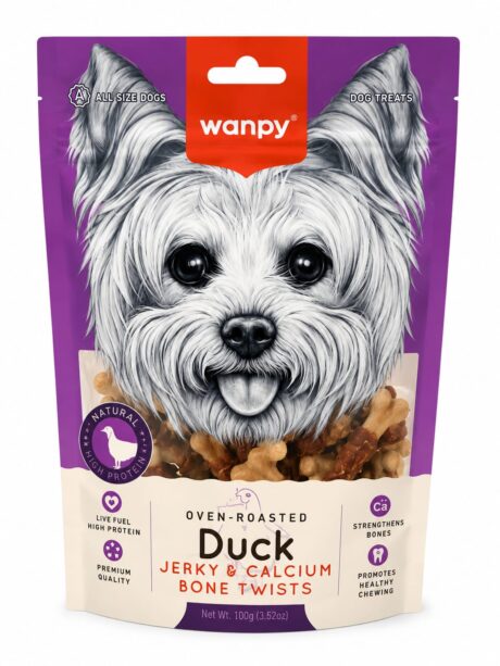 Wanpy Duck Jerky &Calcium Bone 100gm