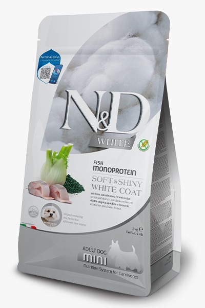 Farmina N&D White Sea Bass, Spirulina and Fennel Adult Mini 2Kg