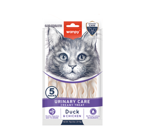 Wanpy Cat Urinary Care Treats Duck And Chicken 5 * 14 g