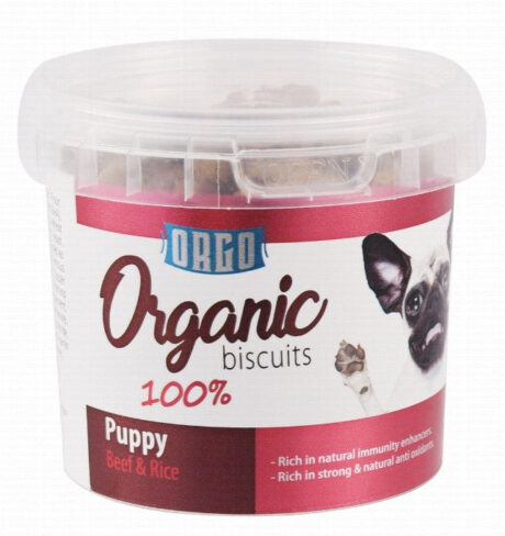 Orgo-Organic biscuits puppy 150Gr-beef&rice